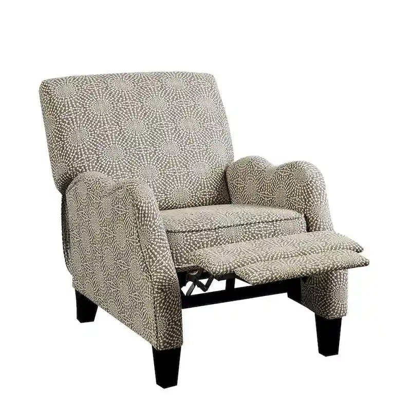 Fauteuil inclinable manuel multi beige/multi bleu en tissu de transition – Usage unique