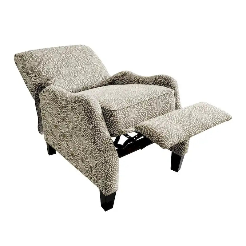 Fauteuil inclinable manuel multi beige/multi bleu en tissu de transition – Usage unique