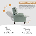 Fauteuil inclinable à dossier inclinable en cuir pleine fleur de style Mid-Century, couleurs marine/vert/noir/marron/vert sauge/chameau/turquoise/colombe/beige/bordeaux – Usage unique