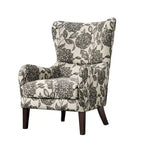 Fauteuil d'appoint transitionnel en polyester avec dossier à oreilles, multi/lin, avec coussin d'assise amovible - Usage unique