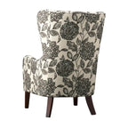 Fauteuil d'appoint transitionnel en polyester avec dossier à oreilles, multi/lin, avec coussin d'assise amovible - Usage unique