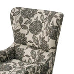 Fauteuil d'appoint transitionnel en polyester avec dossier à oreilles, multi/lin, avec coussin d'assise amovible - Usage unique
