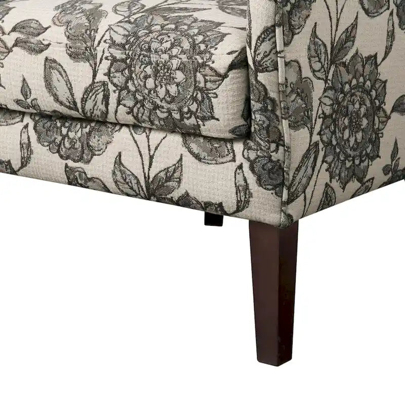 Fauteuil d'appoint transitionnel en polyester avec dossier à oreilles, multi/lin, avec coussin d'assise amovible - Usage unique