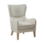 Fauteuil d'appoint transitionnel en polyester avec dossier à oreilles, multi/lin, avec coussin d'assise amovible - Usage unique