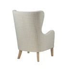 Fauteuil d'appoint transitionnel en polyester avec dossier à oreilles, multi/lin, avec coussin d'assise amovible - Usage unique
