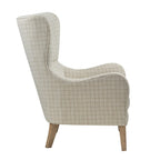 Fauteuil d'appoint transitionnel en polyester avec dossier à oreilles, multi/lin, avec coussin d'assise amovible - Usage unique