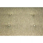 Banc capitonné en tissu à motif géométrique treillis or/gris/sarcelle avec pieds expresso - Usage unique