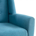 Gris / Bleu lac / Jaune / Gris clair / Beige / Bleu foncé Fauteuil d'appoint capitonné en lin de style Mid-Century - Usage unique