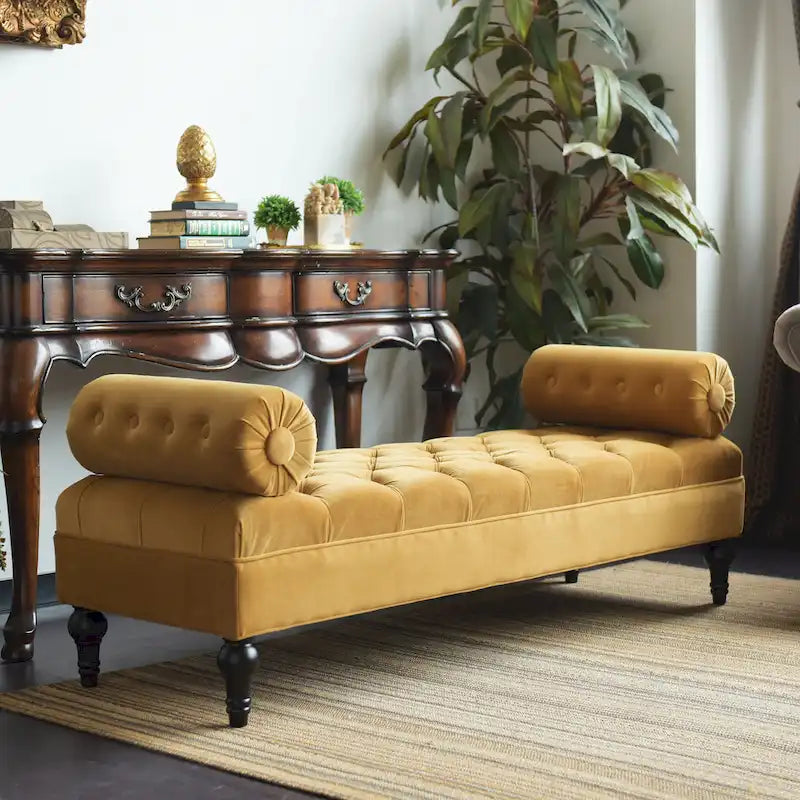 Lewis Bolster Arm Entryway Bench