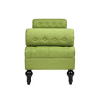 Banquette rembourrée en velours et tissu avec accoudoirs cylindriques – Bleu marine / Anthracite / Violet / Gris / Pêche / Rose / Or / Lavande / Beige / Chartreuse – 2 places