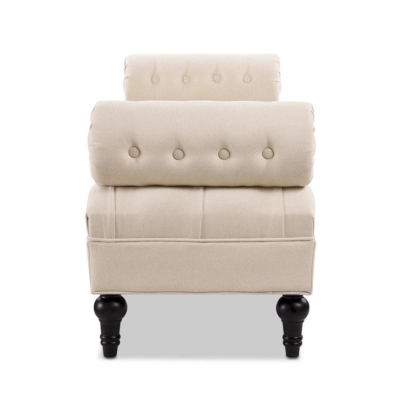 Banquette rembourrée en velours et tissu avec accoudoirs cylindriques – Bleu marine / Anthracite / Violet / Gris / Pêche / Rose / Or / Lavande / Beige / Chartreuse – 2 places