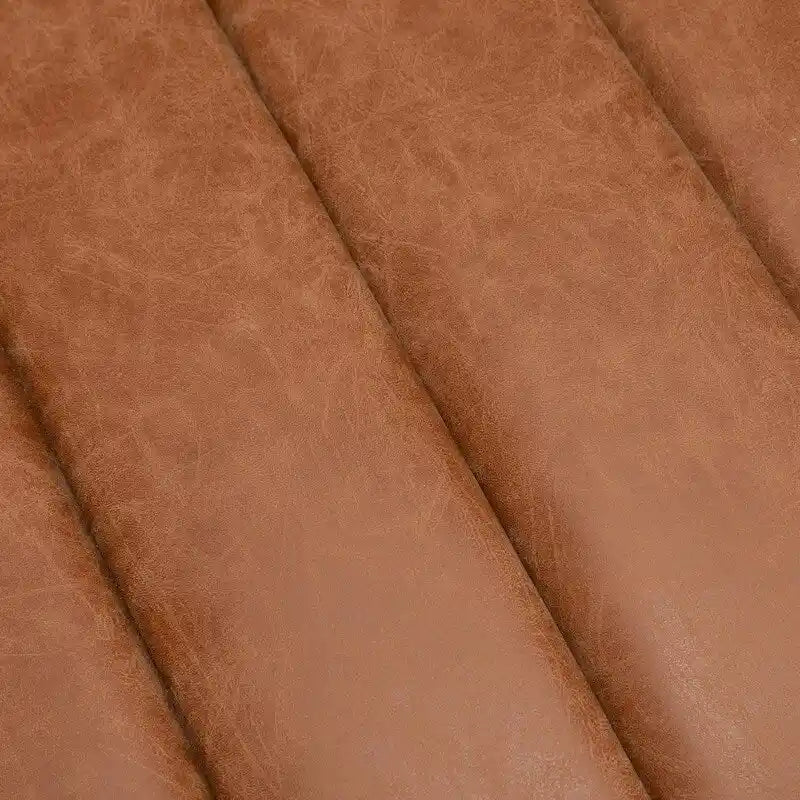 Fauteuil pivotant rond et touffeté en similicuir mi-siècle, moutarde/abricot foncé/noir/marron - Usage unique