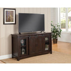Meuble TV rustique de ferme en pin massif avec portes coulissantes - Noir antique / Blanc gris / Naturel / Blanc antique / Miel Tabac / Espresso / Gris - Usage unique
