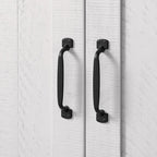 Meuble TV rustique de ferme en pin massif avec portes coulissantes - Noir antique / Blanc gris / Naturel / Blanc antique / Miel Tabac / Espresso / Gris - Usage unique