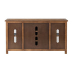 Meuble TV rustique de ferme en pin massif avec portes coulissantes - Noir antique / Blanc gris / Naturel / Blanc antique / Miel Tabac / Espresso / Gris - Usage unique