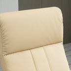Fauteuil inclinable de massage électrique en cuir synthétique noir/beige avec repose-pieds - Usage individuel