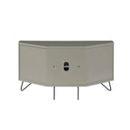 Fauteuil inclinable manuel en similicuir gris avec rotation à 360°, repose-pieds réglable et porte-gobelet - Usage unique