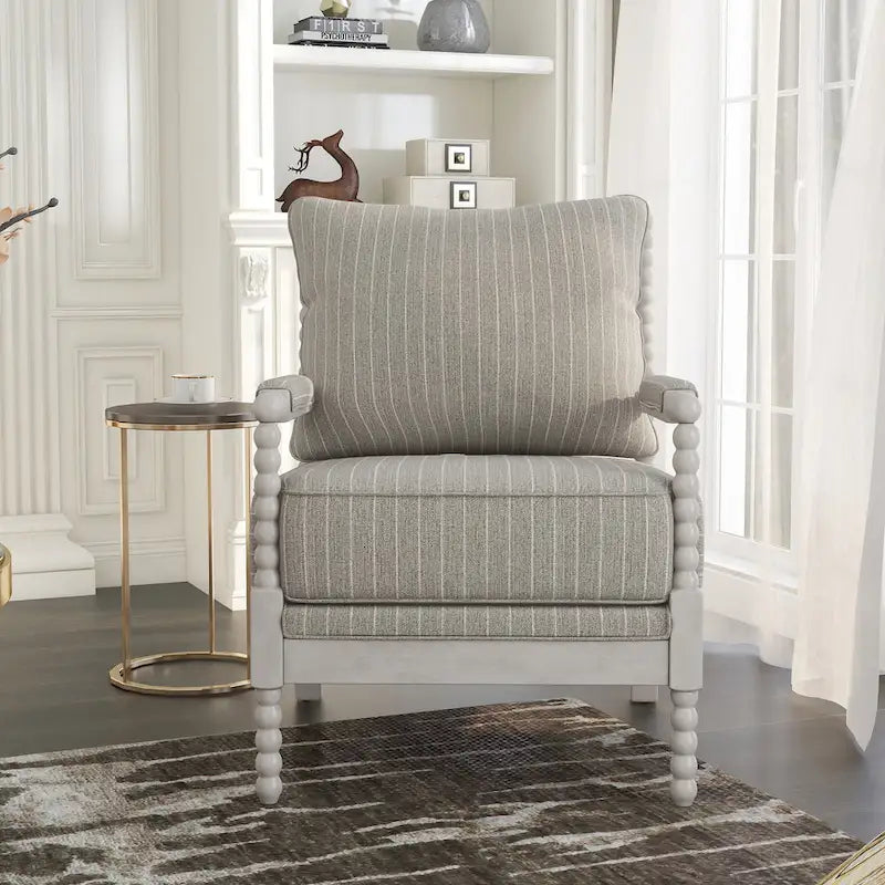 Fauteuil en tissu matelassé et perlé Quince Farmhouse par Furniture of America