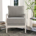 Fauteuil en tissu matelassé et perlé Quince Farmhouse par Furniture of America