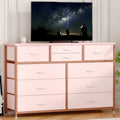 Commode TV moderne à 10 tiroirs Rose / Saule noir / Blanc / Marron / Noir - Usage unique