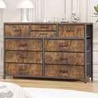 Commode TV moderne à 10 tiroirs Rose / Saule noir / Blanc / Marron / Noir - Usage unique