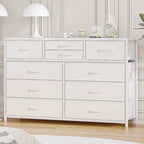 Commode TV moderne à 10 tiroirs Rose / Saule noir / Blanc / Marron / Noir - Usage unique