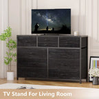 Commode TV moderne à 10 tiroirs Rose / Saule noir / Blanc / Marron / Noir - Usage unique