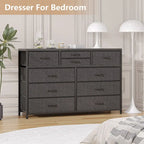 Commode TV moderne à 10 tiroirs Rose / Saule noir / Blanc / Marron / Noir - Usage unique