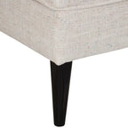 Fauteuil d'appoint sans accoudoirs, capitonné avec rangement, couleur crème mouchetée / beige sable / gris anthracite - Usage unique