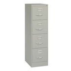 Classeur vertical en acier à 4 tiroirs Beige / Noir / Gris clair avec glissières à billes et serrure