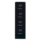 Classeur vertical en acier à 4 tiroirs Beige / Noir / Gris clair avec glissières à billes et serrure