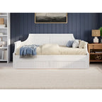 Lit de repos double en bois Gris / Noyer / Blanc / Toffee clair avec lit gigogne - Convient pour 2 personnes
