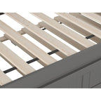 Lit de repos double en bois Gris / Noyer / Blanc / Toffee clair avec lit gigogne - Convient pour 2 personnes