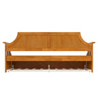 Lit de repos double en bois Gris / Noyer / Blanc / Toffee clair avec lit gigogne - Convient pour 2 personnes