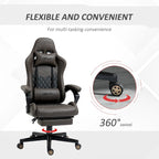 Chaise de jeu ergonomique de style course marron / noir / rouge avec dossier inclinable, repose-pieds et soutien lombaire - Usage unique