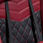 Chaise de jeu ergonomique de style course marron / noir / rouge avec dossier inclinable, repose-pieds et soutien lombaire - Usage unique