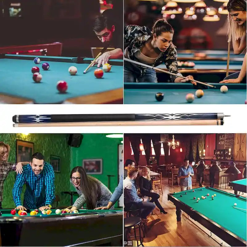 Queue de billard en érable canadien rouge en 2 pièces - Usage unique