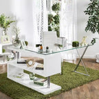 Marisa Contemporary 59-inch Metal Convertible Computer Desk by Furniture of America