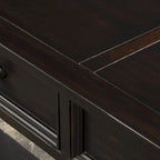 Console de rangement avec tiroir et étagère inférieure, finition usée : blanc antique / expresso / kaki / gris délavé / bleu rétro / bleu marine / noir - Usage unique
