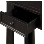 Console de rangement avec tiroir et étagère inférieure, finition usée : blanc antique / expresso / kaki / gris délavé / bleu rétro / bleu marine / noir - Usage unique