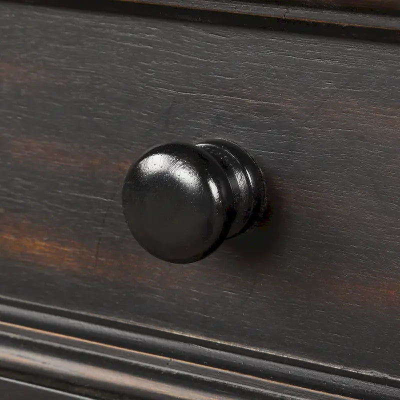 Console de rangement avec tiroir et étagère inférieure, finition usée : blanc antique / expresso / kaki / gris délavé / bleu rétro / bleu marine / noir - Usage unique