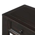 Console de rangement avec tiroir et étagère inférieure, finition usée : blanc antique / expresso / kaki / gris délavé / bleu rétro / bleu marine / noir - Usage unique