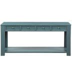 Console de rangement avec tiroir et étagère inférieure, finition usée : blanc antique / expresso / kaki / gris délavé / bleu rétro / bleu marine / noir - Usage unique