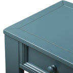 Console de rangement avec tiroir et étagère inférieure, finition usée : blanc antique / expresso / kaki / gris délavé / bleu rétro / bleu marine / noir - Usage unique