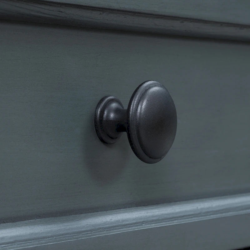 Console de rangement avec tiroir et étagère inférieure, finition usée : blanc antique / expresso / kaki / gris délavé / bleu rétro / bleu marine / noir - Usage unique