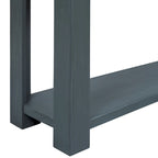 Console de rangement avec tiroir et étagère inférieure, finition usée : blanc antique / expresso / kaki / gris délavé / bleu rétro / bleu marine / noir - Usage unique