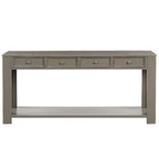 Console de rangement avec tiroir et étagère inférieure, finition usée : blanc antique / expresso / kaki / gris délavé / bleu rétro / bleu marine / noir - Usage unique