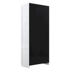 Placard de rangement autoportant moderne à 7 étagères gris/noir/blanc - Usage unique