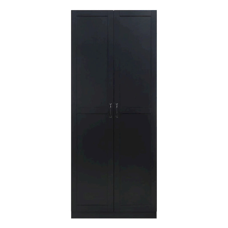 Placard de rangement autoportant moderne à 7 étagères gris/noir/blanc - Usage unique