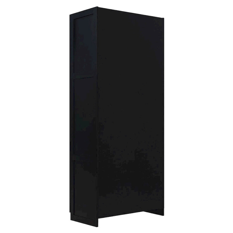 Placard de rangement autoportant moderne à 7 étagères gris/noir/blanc - Usage unique